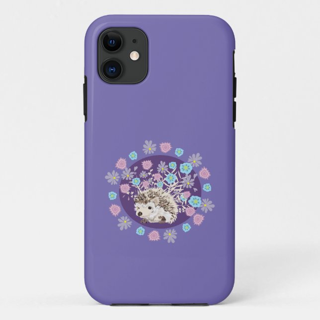 Capa Para iPhone 11 Porcas e flores (Verso)