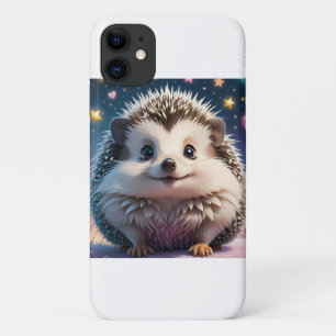 Capa Para iPhone 11 Porco Adorável com estrelas e corações