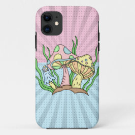 Capa Para iPhone 11 Portobello Mushroom Cute Pastel