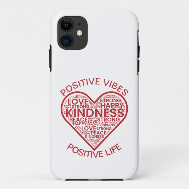 Capa para iPhone 11 Positive Vibes Positive Life (Verso)