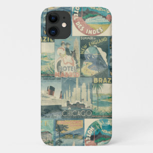 Capa Para iPhone 11 Poster das viagens vintage