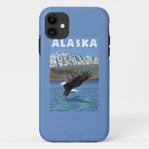 Capa Para iPhone 11 Poster das viagens vintage de AlaskaBald Eagle