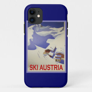 Capa Para iPhone 11 Poster do esqui do vintage, esqui Áustria