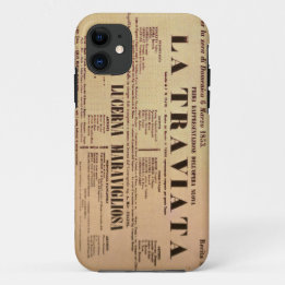 Capa Para iPhone 11 Poster La Traviata World Premiere (1853)