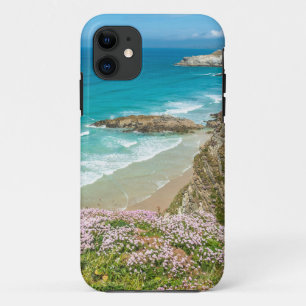 Capa Para iPhone 11 Praia de Newquay no norte da Cornualha, penhasco d