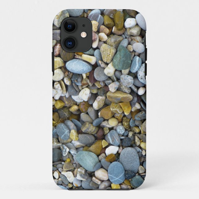 Capa Para iPhone 11 praia de pebble (Verso)