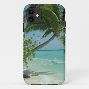 Capa Para iPhone 11 Praia Tropical Areia Sol Água Ondas Surf Arte