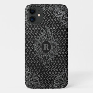 Capa Para iPhone 11 Prata Ornamental sem o seu Monograma
