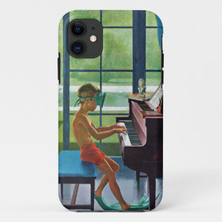 Capa Para iPhone 11 Prática do piano da piscina