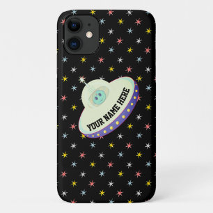 Capa Para iPhone 11 Prato voador moderno & estrelas multicoloridas em