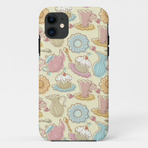 Capa Para iPhone 11 Pratos De Desenho Mão Silhuetas