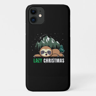 Capa Para iPhone 11 Preguiçoso Sloth de Natal Engraçado