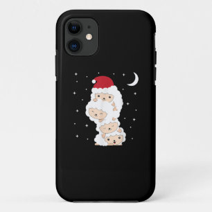 Capa Para iPhone 11 Presente da Fazenda de Carneiros de Natal Santa Cl