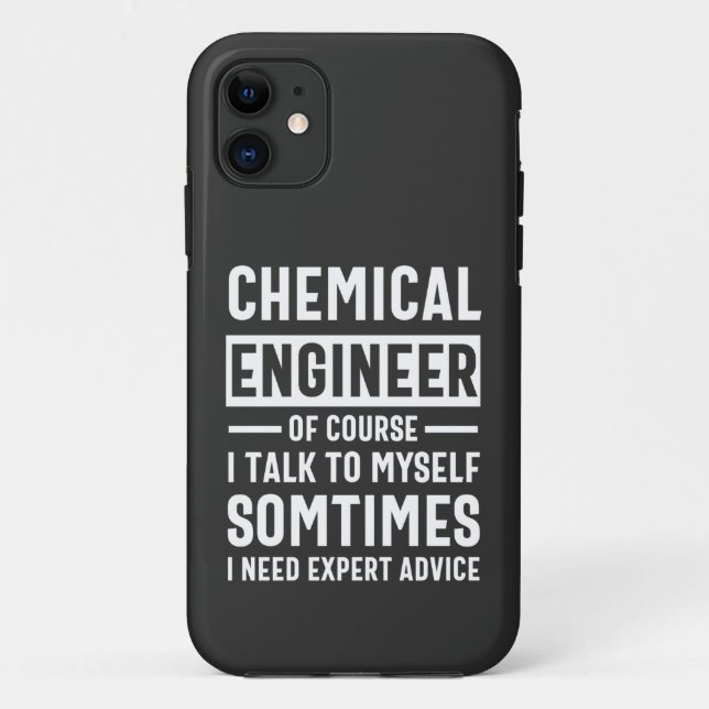 Capa Para iPhone 11 Presente de Engenheiro Químico Engraçado (Verso)