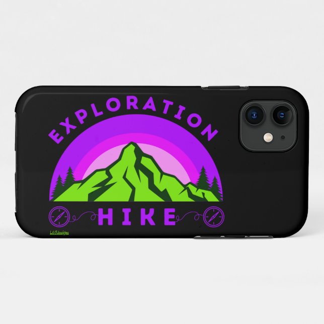 Capa Para iPhone 11 PRESENTE DE montanhista HIKE EXPLORATIVO (Verso (horizontal))