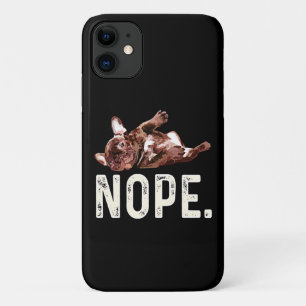 Capa Para iPhone 11 Presente francês Bulldog Nope Francês.