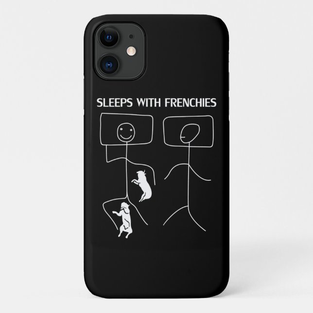 Capa Para iPhone 11 Presente no cão | Dorme Com Francês (Verso)