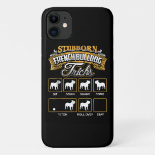 Capa Para iPhone 11 Presente no cão Truques de Bulldog Franceses Tei