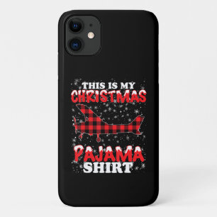 Capa Para iPhone 11 Presente no Plano Aéreo Funny Pajama de Natal