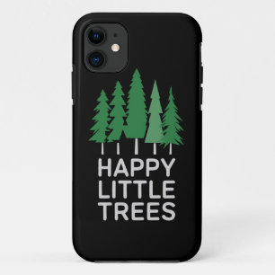 Capa Para iPhone 11 Presentes Divertidos Felizes Árvores Pequenas Acam