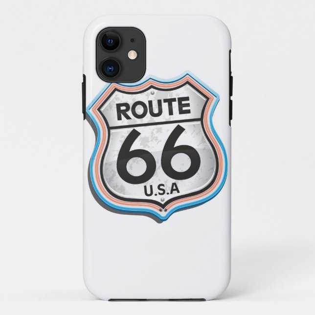 Capa Para iPhone 11 Presentes históricos dos EUA Route66 (Verso)