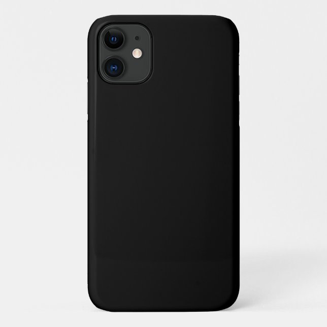 Capa Para iPhone 11 Preto (cor sólida) (Verso)