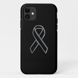 Capa Para iPhone 11 Preto do estilo do cromo na consciência preta da