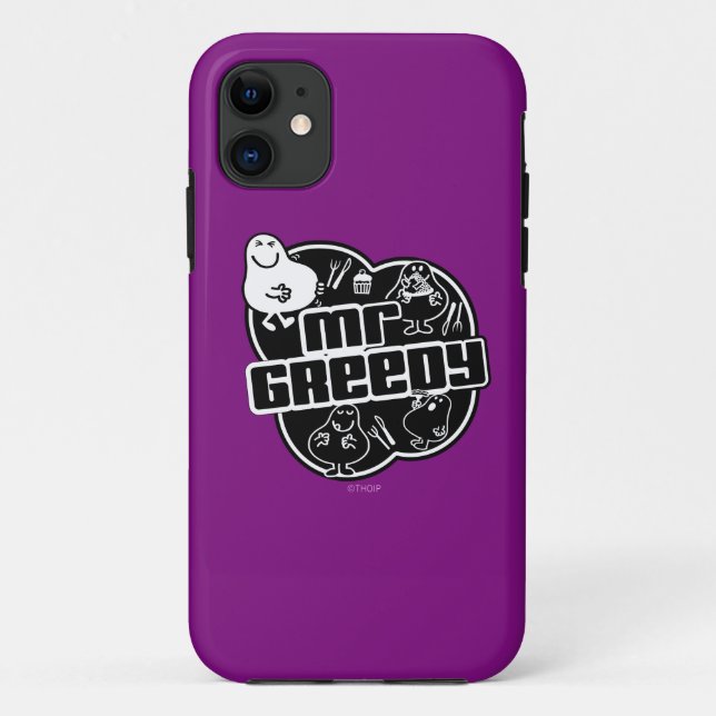 Capa Para iPhone 11 Preto e Branco Sr. Greedy (Verso)