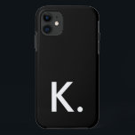 Capa Para iPhone 11 Preto preto simples e minimalista<br><div class="desc">Simples minimalista personalizado inicial preto iPhone 11 Case</div>