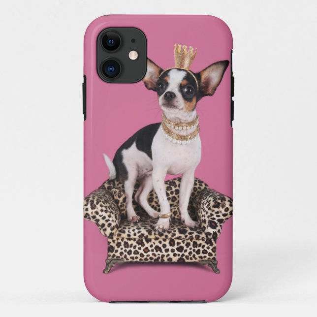 Capa Para iPhone 11 Princesa da chihuahua (Verso)