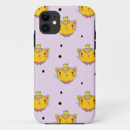 Capa Para iPhone 11 Princesa gatinha em roxo