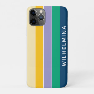 Capa Para iPhone 11 Pro 5 Linhas Coloridas Personalizadas