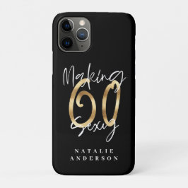 Capa Para iPhone 11 Pro 60 anos sexy de aniversário de ouro