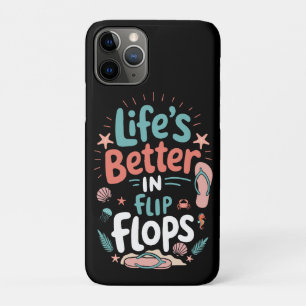 Capa Para iPhone 11 Pro A Vida é Melhor de Chinelos – Praia Tropical Diver