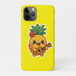 Capa Para iPhone 11 Pro Abacaxi Kawaii sorridente - Tropical