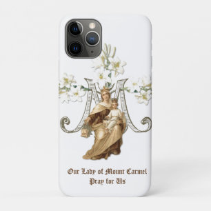Capa Para iPhone 11 Pro Abençoada Virgem Mãe Maria Monte Carmel