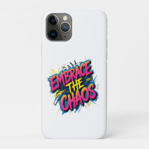 Capa Para iPhone 11 Pro Abraçar o Caos – Design de Citação de Tipografia G