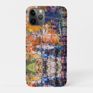 Capa Para iPhone 11 Pro Abstração vívida - Caos de Tintas de Óleo no Pa do