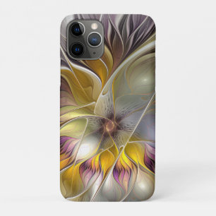 Capa Para iPhone 11 Pro Abstrato de Fantasia Colorida Flor Moderno Fractal