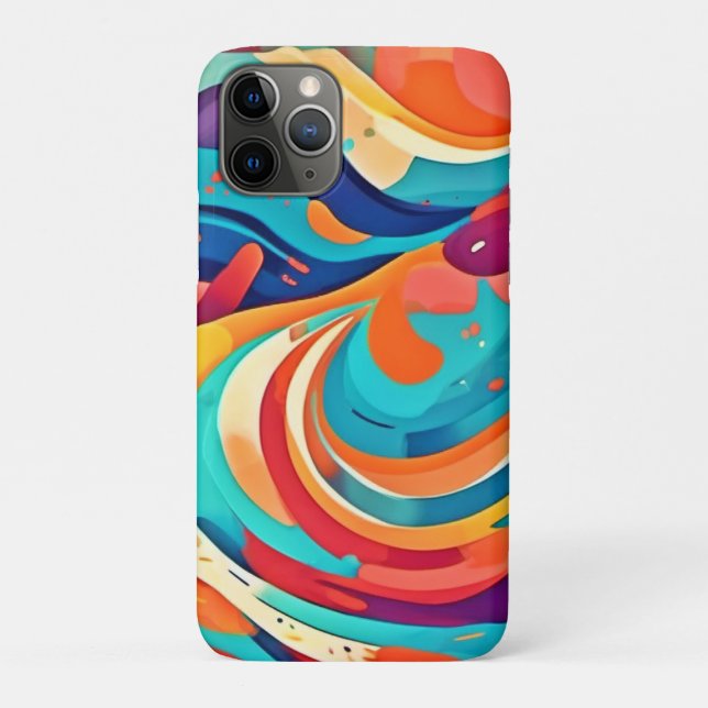Capa Para iPhone 11 Pro Abstrato Dreamscape vibrante (Verso)
