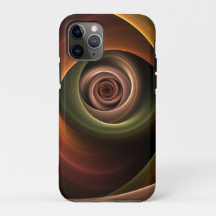 Capa Para iPhone 11 Pro abstrato espiral 3D Cores quentes quentes Arte Fra