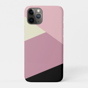 Capa Para iPhone 11 Pro Abstrato mínimo roxo e creme geométrico