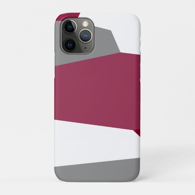 Capa Para iPhone 11 Pro Abstrato Rosa Cinza e Branco (Verso)