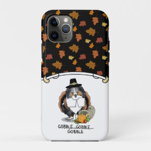 Capa Para iPhone 11 Pro Ação de Graças Shetland Sheepdog (Blue Merle) Engr