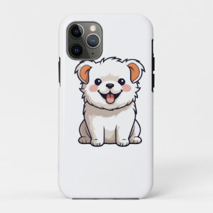 Capa Para iPhone 11 Pro Adesivo de Vinil de Cachorrinho Kawaii Fofo - Dese