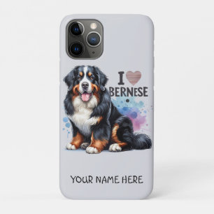 Capa Para iPhone 11 Pro Adoro Meu Nome Personalizado De Cão De Montanha Be