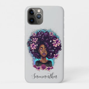 Capa Para iPhone 11 Pro Afro-Mulher Floral