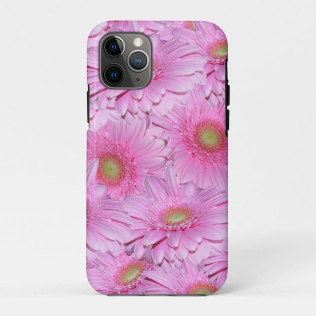 Capa Para iPhone 11 Pro Aglomerado Rosa de Flor de Gerbera,   (Verso)