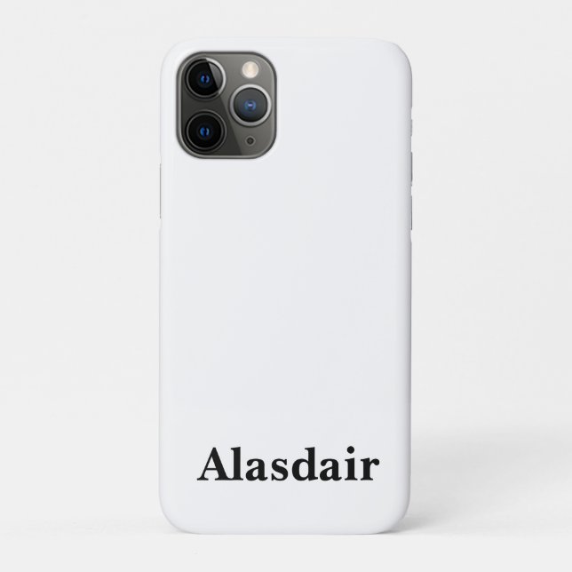 Capa Para iPhone 11 Pro Alasdair Mens Name (Verso)