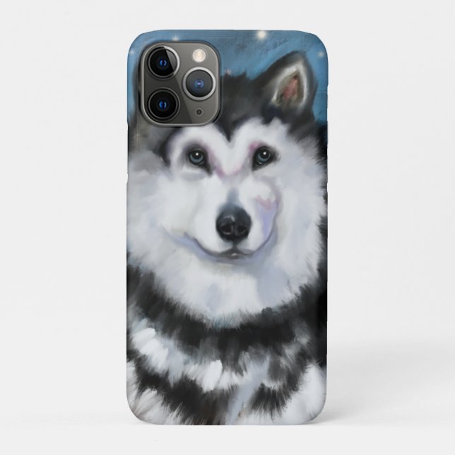 Capa Para iPhone 11 Pro Alaskan Malamute (Verso)